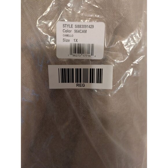 Vince Classic Wool Straight Coat Womens 1X Tan Basic Chic Contemporary Old Money - Picture 2 of 4